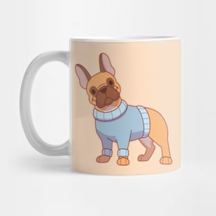 Frenchie in a blue sweater Mug